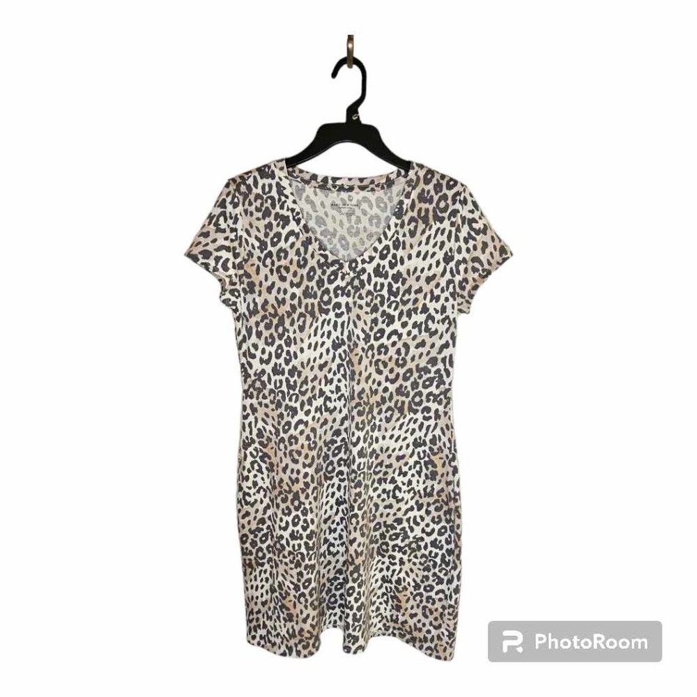 Marc New York - Andrew Marc Women’s Snow Leopard Dress Size L - Picture 2 of 12